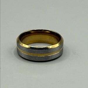 Gold and Silver Men's Wedding Band Ring Size 10